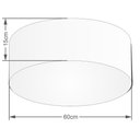 Ver imagem 2 de Plafon Cilíndrico Vivare Md-3006 Cúpula em Tecido 60x15cm - Bivolt Rustico-bege 127/220v