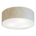 Ver imagem 3 de Plafon Cilíndrico Vivare Md-3006 Cúpula em Tecido 60x15cm - Bivolt Rustico-bege 127/220v