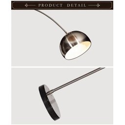 Luminária Chão Piso Arco Base Mármore 190cm LED Glee 801S-Pp - 6