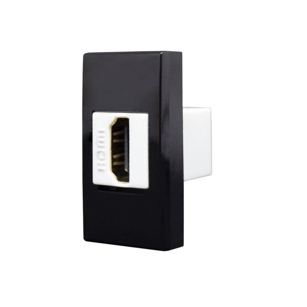 MÓDULO TOMADA HDMI INOVA PRÓ CLASS BLACK PIANO - 1