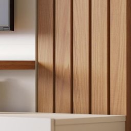 Home Suspenso Juriti 1.8 Ripado para Tv até 65” Off White Matte/freijó - Colibri - 3