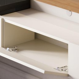 Home Suspenso Juriti 1.8 Ripado para Tv até 65” Off White Matte/freijó - Colibri - 4