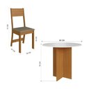 Ver imagem 3 de Conjunto Mesa de Jantar Redonda 90cm com 4 Cadeiras Multimóveis Cr50202 Cacau Freijó-off White-