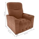Ver imagem 2 de Poltrona Reclinável Estela Veludo Conforto Espuma D23 Cobre Matrix