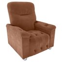 Ver imagem 3 de Poltrona Reclinável Estela Veludo Conforto Espuma D23 Cobre Matrix