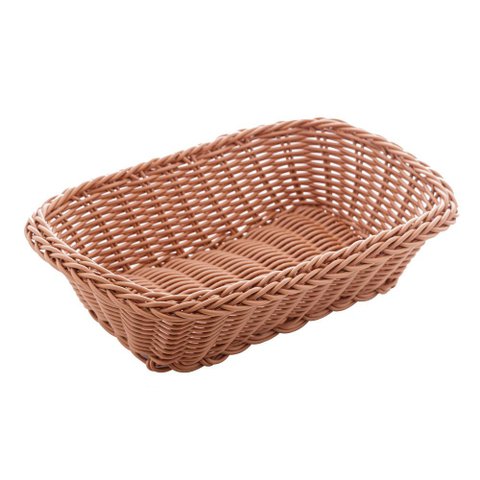 Cesta Retangular De Rattan Plástico 24Cm X 17Cm X 7Cm - Lyor