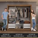 Ver imagem 5 de Guarda-roupa Casal 3 Portas de Correr com Espelhos 4 Gavetas Rustic/preto Sublime Plus Madesa Rustic