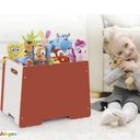Ver mais imagens de Bau Organizador Infantil 3 em 1 Mesa Cadeira Madeira Brinquedo Infantil Tampa Vira Banco Mesinha por
