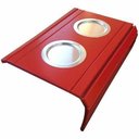 Ver imagem 4 de Kit 2Un Esteira Braço Sofá Vermelha C/Porta Copo de Alumínio