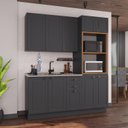 Ver imagem 1 de Cozinha Modulada 3 Peças 1 Torre Quente 1 Balcão sem Tampo 1 Aéreo 100% MDF com Rodapé Bari