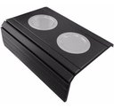 Ver imagem 1 de Kit 02Un Esteiras Braço Sofá Preto C/Porta Copos Alumínio.