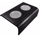 Ver imagem 2 de Kit 02Un Esteiras Braço Sofá Preto C/Porta Copos Alumínio.