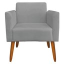 Ver imagem 6 de Poltrona Decorativa Isabella Pés Palito Madeira Suede Grafite - Gran Belo