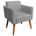 Ver imagem 1 de Poltrona Decorativa Isabella Pés Palito Madeira Suede Grafite - Gran Belo