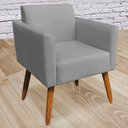 Ver imagem 2 de Poltrona Decorativa Isabella Pés Palito Madeira Suede Grafite - Gran Belo