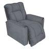 Poltrona do Papai Reclinável Confortável Manual Comfort Veludo Cinza - Montanaris Decor - 1