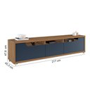Ver imagem 2 de Rack 03 Gavetas Jersey e Painel Siena 220cm Cedro Azul Casa D