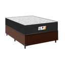 Ver imagem 1 de Cama Box Casal Suede Marrom + Colchão Casal Prime Semi Ortopédico 58x138x188
