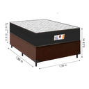 Ver imagem 2 de Cama Box Casal Suede Marrom + Colchão Casal Prime Semi Ortopédico 58x138x188