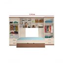 Ver imagem 7 de Quarto Infantil Chiara com 2 Guarda Roupas e Módulo Aéreo e Cama e Cama Auxiliar MDP Off White