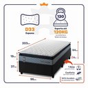 Ver imagem 2 de Cama Box Baú Chicago 96x203 Preto Espuma D33 King House