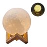Luminária Lua Cheia 3 D Caixa De Som Bluetooth Ambiente - 3