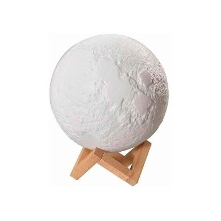 Luminária Lua Cheia 3 D Caixa De Som Bluetooth Ambiente