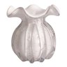 Vaso de Vidro Branco Murano 10cm X 10cm X 11cm Btc Decor - 1