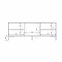 Ver imagem 5 de Rack para TV até 55 Polegadas 3 Portas de Vidro 2 Prateleiras Refresh Branco - BRV Móveis