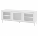 Ver imagem 6 de Rack para TV até 55 Polegadas 3 Portas de Vidro 2 Prateleiras Refresh Branco - BRV Móveis