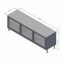 Ver imagem 7 de Rack para TV até 55 Polegadas 3 Portas de Vidro 2 Prateleiras Refresh Branco - BRV Móveis