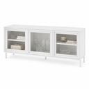 Ver imagem 4 de Rack para TV até 55 Polegadas 3 Portas de Vidro 2 Prateleiras Refresh Branco - BRV Móveis
