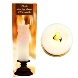 Luminária de Mesa Vela Castiçal Base Dourada Tamanho 23cm - 2