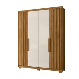 Guarda Roupa Califórnia 176cm 4 Portas Freijó Off White Moval - 8