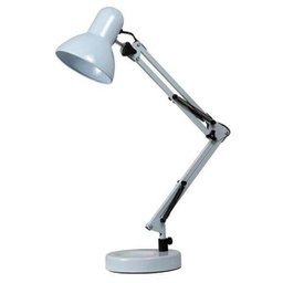 Luminária Garra+Base Mesa Articulável Leitura Desenho Branca - 2