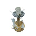 Ver imagem 4 de Luminária Com Cúpula E Base De Madeira Bivolt- Fwb