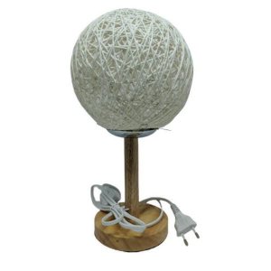Luminária Com Cúpula E Base De Madeira Bivolt- Fwb