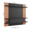 Ver imagem 3 de Painel para Tv até 60 Polegadas 1 Porta com Led Grafite/brise - Quiditá Móveis