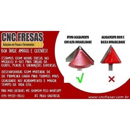 Fresa Router Cnc Metal Duro Limpeza Planagem Mesa Sacrificio 22mm - 2