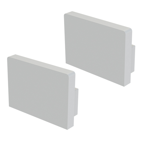 Kit Acessórios Taschibra para Perfil Sobrepor 1,4x2cm Vertex 20 Branco