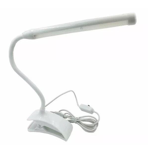 Luminária de LED Flexivel de Mesa com Clip e Cabo Usb