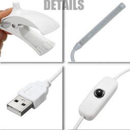 Luminária de LED Flexivel de Mesa com Clip e Cabo Usb - 2