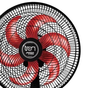 Ventilador de Mesa Premium 50cm Preto com Vermelho Tron