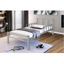 Ver imagem 3 de Cama Solteiro Tubolar/aço com Proteção Frete Gratis.:solteiro Lais/cinza