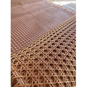 Palhinha Indiana Sextavada Tela de Rattan Imbuia Mel 1,00x80cm