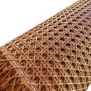 Ver imagem 4 de Palhinha Indiana Sextavada Palha da India Forro Fibra Natural Tela de Rattan Imbuia Mel 1,00x80cm