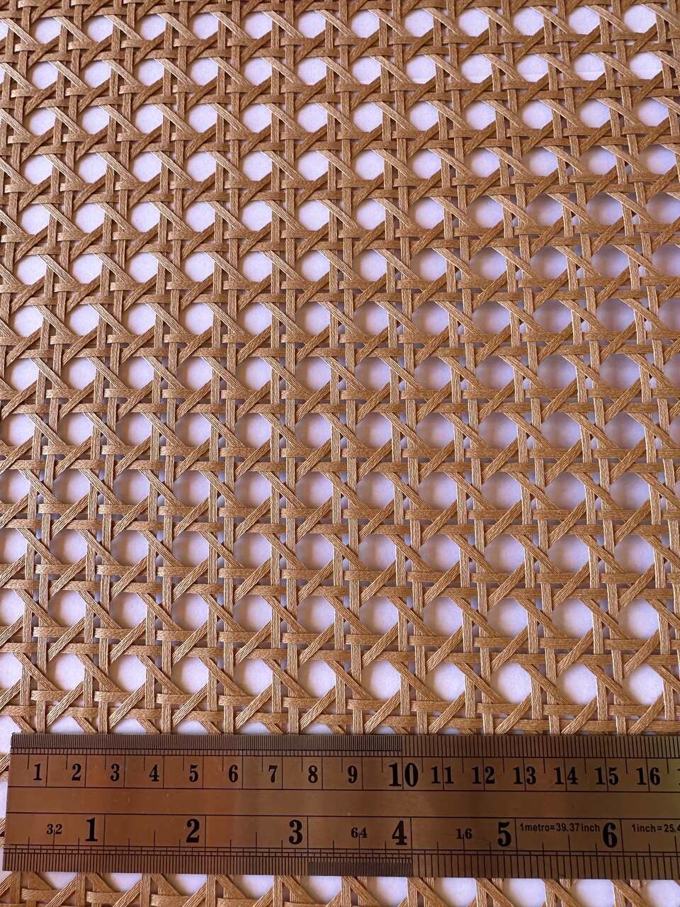 Palhinha Indiana Sextavada Tela de Rattan Imbuia Mel 1,00x80cm - 3