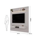 Ver imagem 4 de Painel Ripado para TV até 60 Polegadas com LED MDF 223cmx240cm Trento