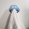 Gancho de Parede Infantil Formato Carro, Azul, Decorativo para Toalhas e Roupas:carro - 2