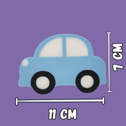 Gancho de Parede Infantil Formato Carro, Azul, Decorativo para Toalhas e Roupas:carro - 7